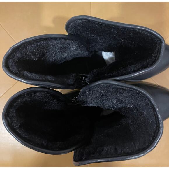 NATURALIZER Womens Black Non-Slip Gloriah Round Toe Block Heel Zip-Up Moto 8.5 M - Picture 4 of 7